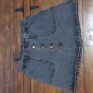Gray Jean mini skirt